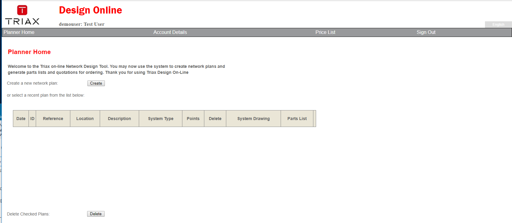 Planner Home Page